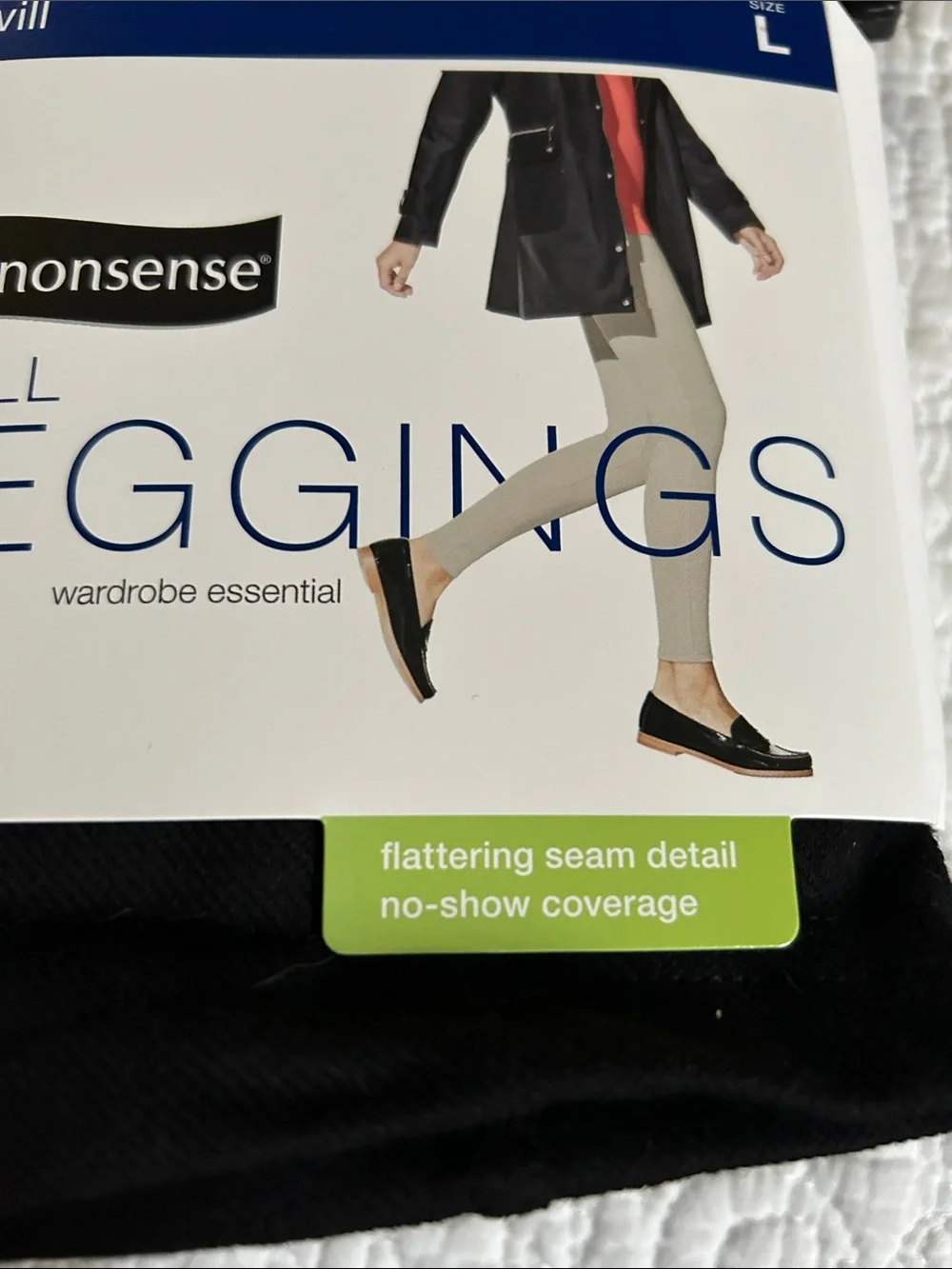 NWT No Nonsense Black Twill Leggings - Women’s